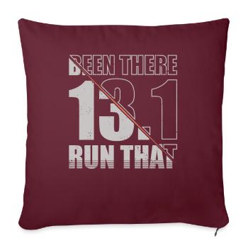 J’ai couru ce 13.1 Runner Marathon Trail - Housse de coussin décorative 45 x 45 cm - bordeaux - Devant