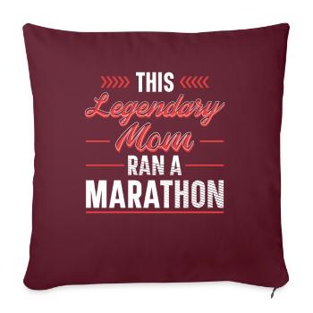 Vêtements légendaires de marathon de course de marathon - Housse de coussin décorative 45 x 45 cm - bordeaux - Devant