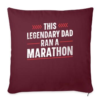 Der Legendäre Vater Lief Einen Marathon - Sofakissenbezug 45 x 45 cm - Burgunderrot - Vorne