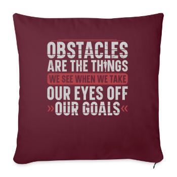 Les obstacles sont les choses que nous voyons courir - Housse de coussin décorative 45 x 45 cm - bordeaux - Devant
