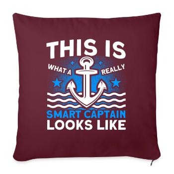 Amateurs de bateau Capitaine de bateau Capitaines - Housse de coussin décorative 45 x 45 cm - bordeaux - Devant