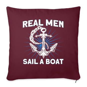 Amateurs de bateau Capitaine de bateau Capitaines - Housse de coussin décorative 45 x 45 cm - bordeaux - Devant