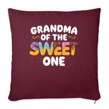 Grand-mère La Douce A | | d’anniversaire familial correspondant - Housse de coussin décorative 45 x 45 cm - bordeaux - Devant