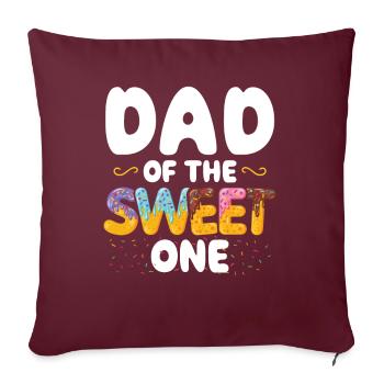 Papa Le Doux | Anniversaire familial correspondant - Housse de coussin décorative 45 x 45 cm - bordeaux - Devant