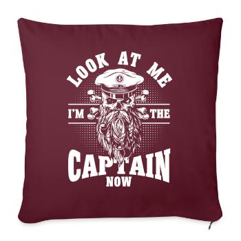 Amateurs de bateau Capitaine de bateau Capitaine Capitaines - Housse de coussin décorative 45 x 45 cm - bordeaux - Devant