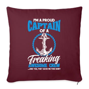 Amateurs de bateau Capitaine de bateau Capitaine Capitaines - Housse de coussin décorative 45 x 45 cm - bordeaux - Devant