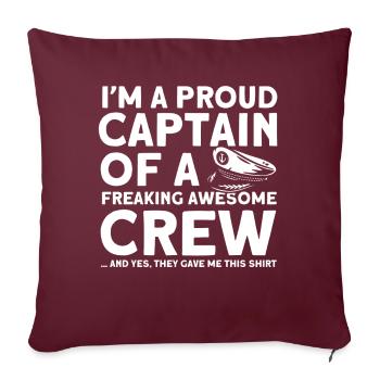 Amateurs de bateau Capitaine de bateau Capitaine Capitaines - Housse de coussin décorative 45 x 45 cm - bordeaux - Devant