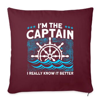 Amateurs de bateau Capitaine de bateau Capitaine Capitaines - Housse de coussin décorative 45 x 45 cm - bordeaux - Devant