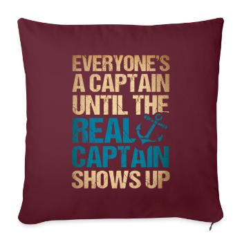 Amateurs de bateau Capitaine de bateau Capitaines - Housse de coussin décorative 45 x 45 cm - bordeaux - Devant