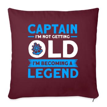 Ancien capitaine de bateau Capitaine Capitaines - Housse de coussin décorative 45 x 45 cm - bordeaux - Devant