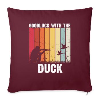 Chasse au canard Chasse au canard Chasseur de canard Chasseur de canard Conception - Housse de coussin décorative 45 x 45 cm - bordeaux - Devant