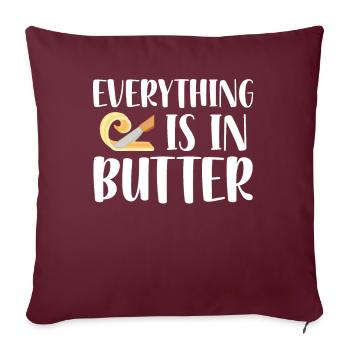 Tout est | dans The Butter | chemise Baker Cuire - Housse de coussin décorative 45 x 45 cm - bordeaux - Devant