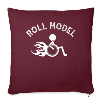 Roll Model Disability Awareness PWD Wheelchair - Sofakissenbezug 45 x 45 cm - Burgunderrot - Vorne
