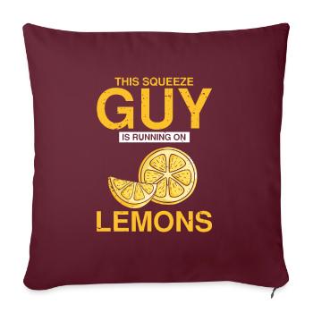Lemon Design Lemonades Stand Boss Vente de citron - Housse de coussin décorative 45 x 45 cm - bordeaux - Devant