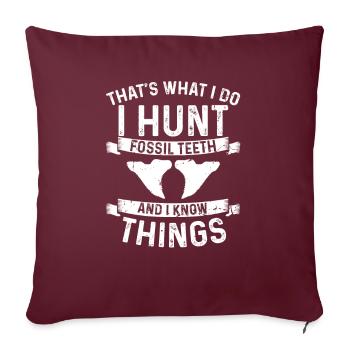 Conception de l’archéologie fossile Fossiles Chasseurs de fossiles - Housse de coussin décorative 45 x 45 cm - bordeaux - Devant
