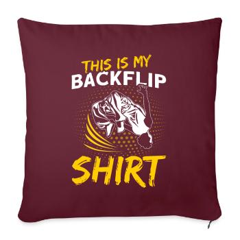 Extreme Sports Parkour C’est ma chemise backflip - Housse de coussin décorative 45 x 45 cm - bordeaux - Devant