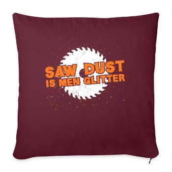 La sciure de bois est-elle | Chemise de charpentier - Housse de coussin décorative 45 x 45 cm - bordeaux - Devant