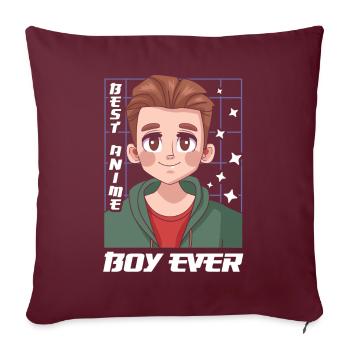Meilleur garçon d’anime | Anime Lover | | de chemise Otaku - Housse de coussin décorative 45 x 45 cm - bordeaux - Devant