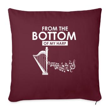 Conceptions de harpiste pour conceptions de harpiste - Housse de coussin décorative 45 x 45 cm - bordeaux - Devant