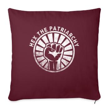 Hex The Patriarchy - Sofakissenbezug 45 x 45 cm - Burgunderrot - Vorne