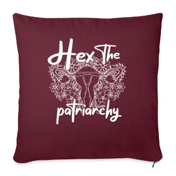 Hex The Patriarchy - Sofakissenbezug 45 x 45 cm - Burgunderrot - Vorne