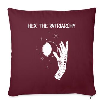 Hex The Patriarchy - Sofakissenbezug 45 x 45 cm - Burgunderrot - Vorne