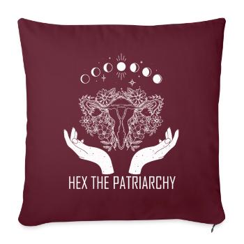 Hex The Patriarchy - Sofakissenbezug 45 x 45 cm - Burgunderrot - Vorne