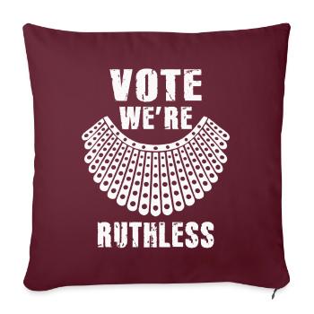 Vote des droits des femmes Nous sommes impitoyables Humains et femmes - Housse de coussin décorative 45 x 45 cm - bordeaux - Devant