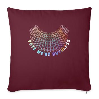 Vote des droits des femmes Nous sommes impitoyables Humains et femmes - Housse de coussin décorative 45 x 45 cm - bordeaux - Devant