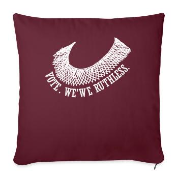Vote des droits des femmes Nous sommes impitoyables Humains et femmes - Housse de coussin décorative 45 x 45 cm - bordeaux - Devant