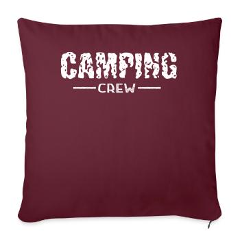 Randonnée Camp Matching Campfire Camping Crew - Housse de coussin décorative 45 x 45 cm - bordeaux - Devant
