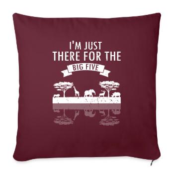 Safari Family Holiday Design pour l’Afrique Savannah - Housse de coussin décorative 45 x 45 cm - bordeaux - Devant