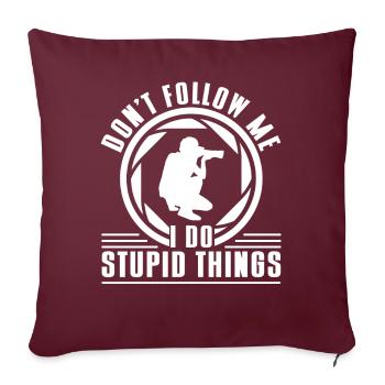 Directeur de la photographie Photographe Photographe Amateur d’appareil photo - Housse de coussin décorative 45 x 45 cm - bordeaux - Devant