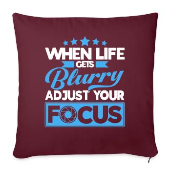 Directeur de la photographie Photographe Photographe Amateur d’appareil photo - Housse de coussin décorative 45 x 45 cm - bordeaux - Devant