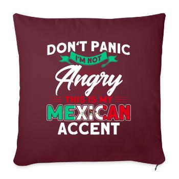 Mexique Mexican Roots Cadeau - Housse de coussin décorative 45 x 45 cm - bordeaux - Devant