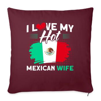 Mexique Mexican Roots Cadeau - Housse de coussin décorative 45 x 45 cm - bordeaux - Devant