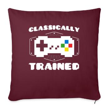 Zocken Gamer Retro Gamer Videospiele Geschenk - Sofakissenbezug 45 x 45 cm - Burgunderrot - Vorne