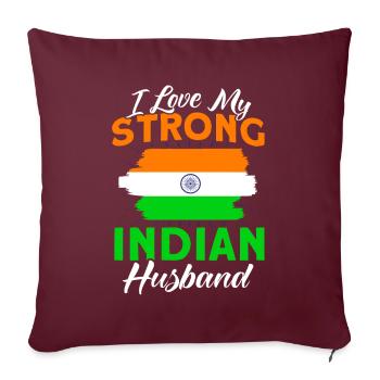 Inde Indian Roots Cadeau - Housse de coussin décorative 45 x 45 cm - bordeaux - Devant