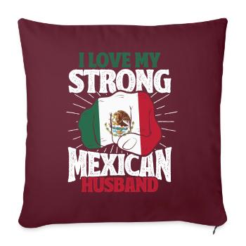Mexique Mexican Roots Cadeau - Housse de coussin décorative 45 x 45 cm - bordeaux - Devant