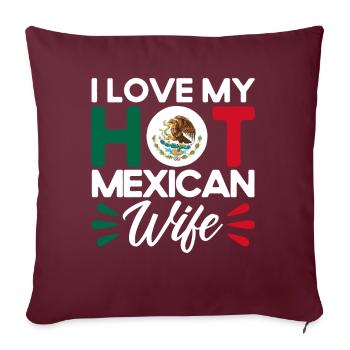 Mexique Mexican Roots Cadeau - Housse de coussin décorative 45 x 45 cm - bordeaux - Devant