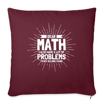 Math Mathématiques Sciences Math Cadeau - Housse de coussin décorative 45 x 45 cm - bordeaux - Devant