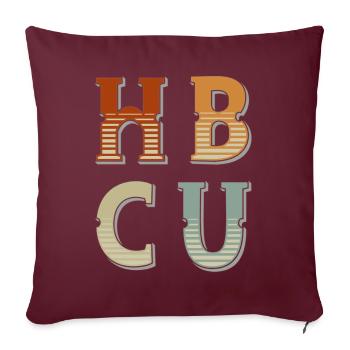 Université historique Black College - Housse de coussin décorative 45 x 45 cm - bordeaux - Devant