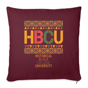 Université historique Black College - Housse de coussin décorative 45 x 45 cm - bordeaux - Devant