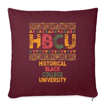 Université historique Black College - Housse de coussin décorative 45 x 45 cm - bordeaux - Devant