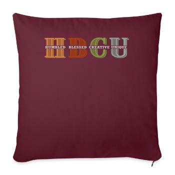 Université historique Black College - Housse de coussin décorative 45 x 45 cm - bordeaux - Devant