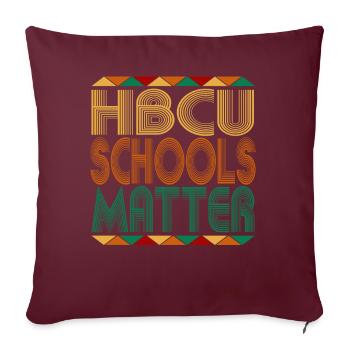 Université historique Black College - Housse de coussin décorative 45 x 45 cm - bordeaux - Devant