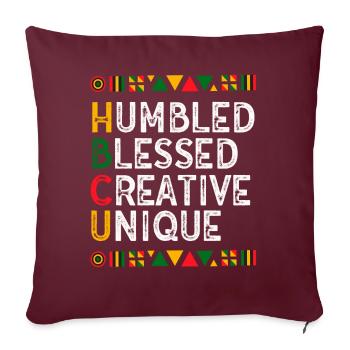 Université historique Black College - Housse de coussin décorative 45 x 45 cm - bordeaux - Devant