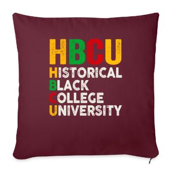 Université historique Black College - Housse de coussin décorative 45 x 45 cm - bordeaux - Devant