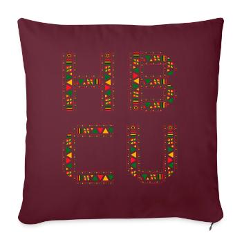Université historique Black College - Housse de coussin décorative 45 x 45 cm - bordeaux - Devant