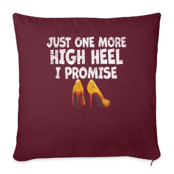 Juste un talon haut de plus que je promets - Housse de coussin décorative 45 x 45 cm - bordeaux - Devant